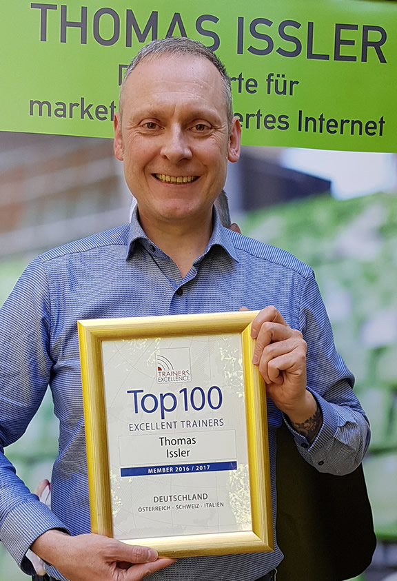 Thomas Issler ist als Top 100 Trainer bei Speakers Excellence dabei Thomas Issler ist als Top 100 Trainer bei Speakers Excellence dabei